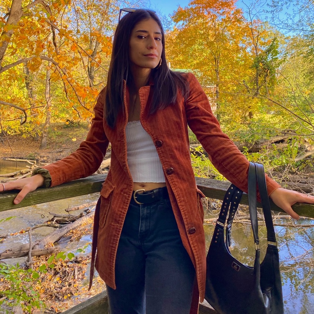 Corduroy trenchcoat